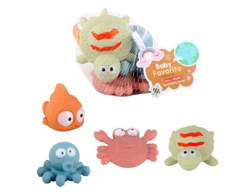 Wheat Straw Rubber Bath Toy, Animal Set (TG5070439) — product detail panel 1