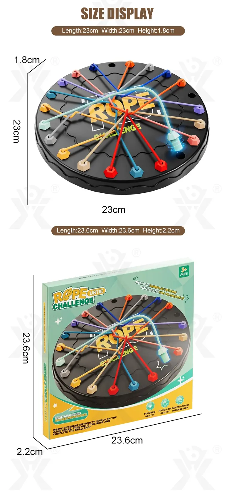 Rope Challenge Game Board, Logic Puzzle Board Game (TG4840728) — product detail panel 10
