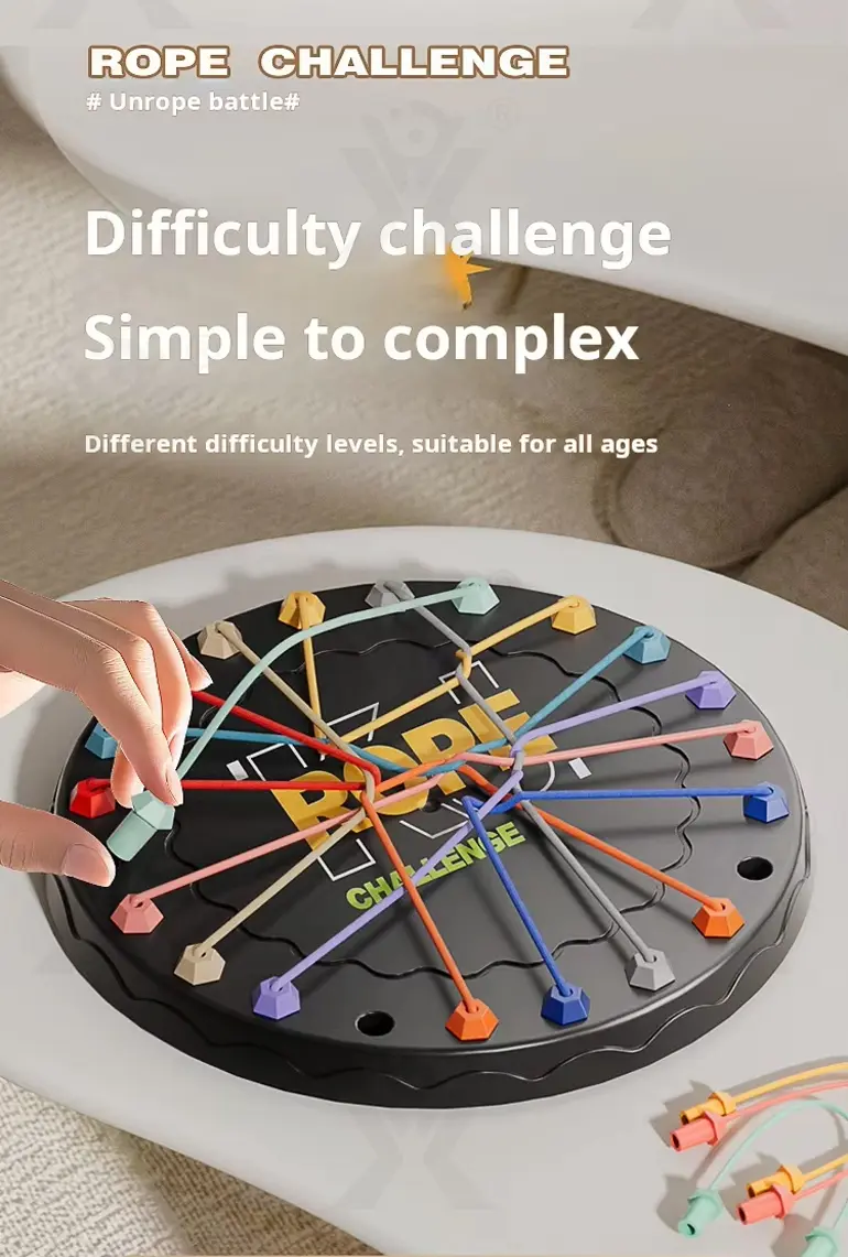 Rope Challenge Game Board, Logic Puzzle Board Game (TG4840728) — product detail panel 4