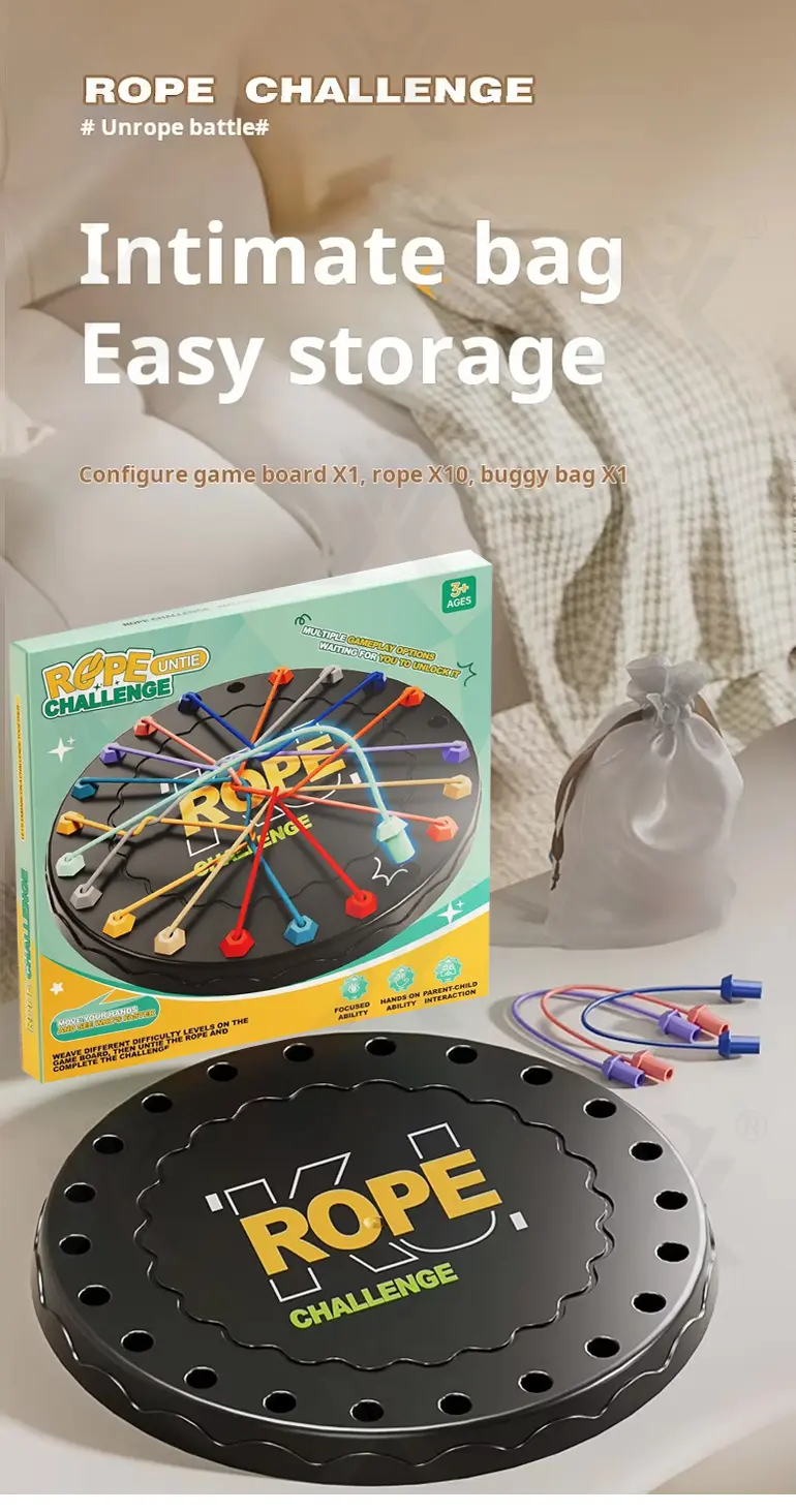 Rope Challenge Game Board, Logic Puzzle Board Game (TG4840728) — product detail panel 8