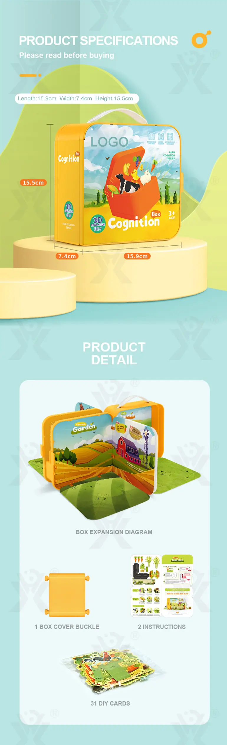 3D Story Book Farm Theme, DIY Quiet Book (TG4464184) — product detail panel 6