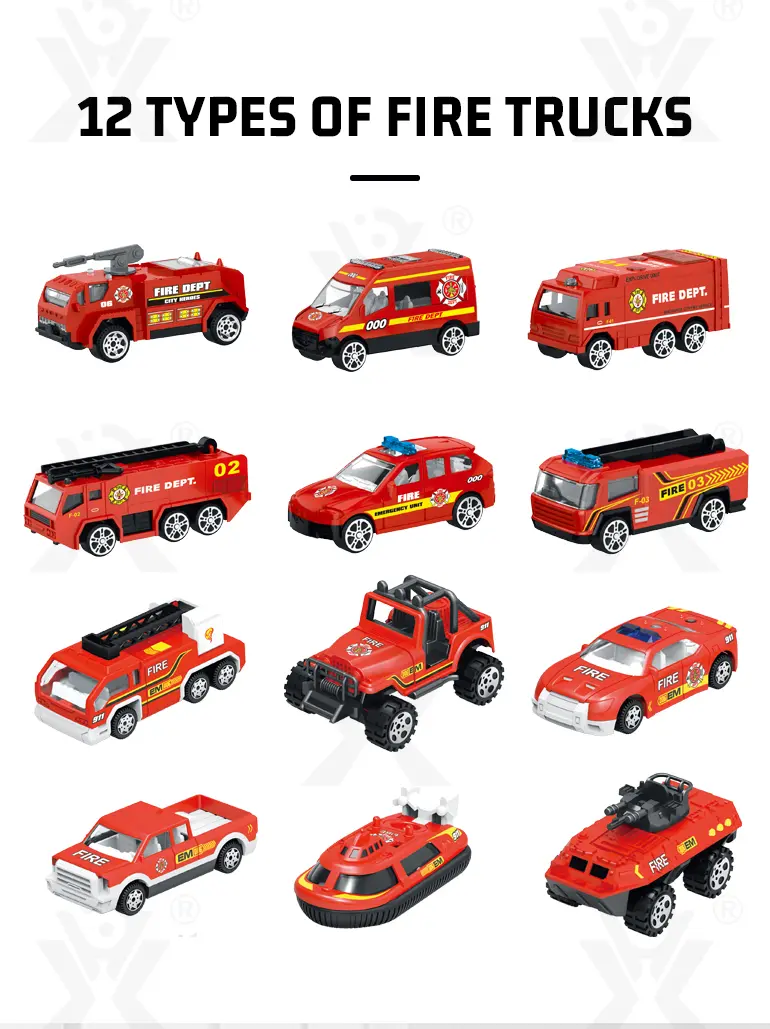 Diecast Fire Truck, Twist-Egg Style, 12 Collectable Style (TG1500229) — product detail panel 2