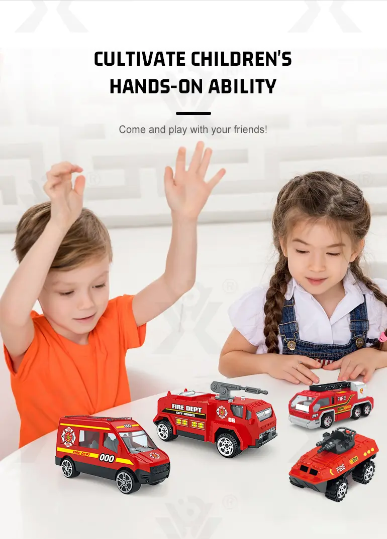 Diecast Fire Truck, Twist-Egg Style, 12 Collectable Style (TG1500229) — product detail panel 6