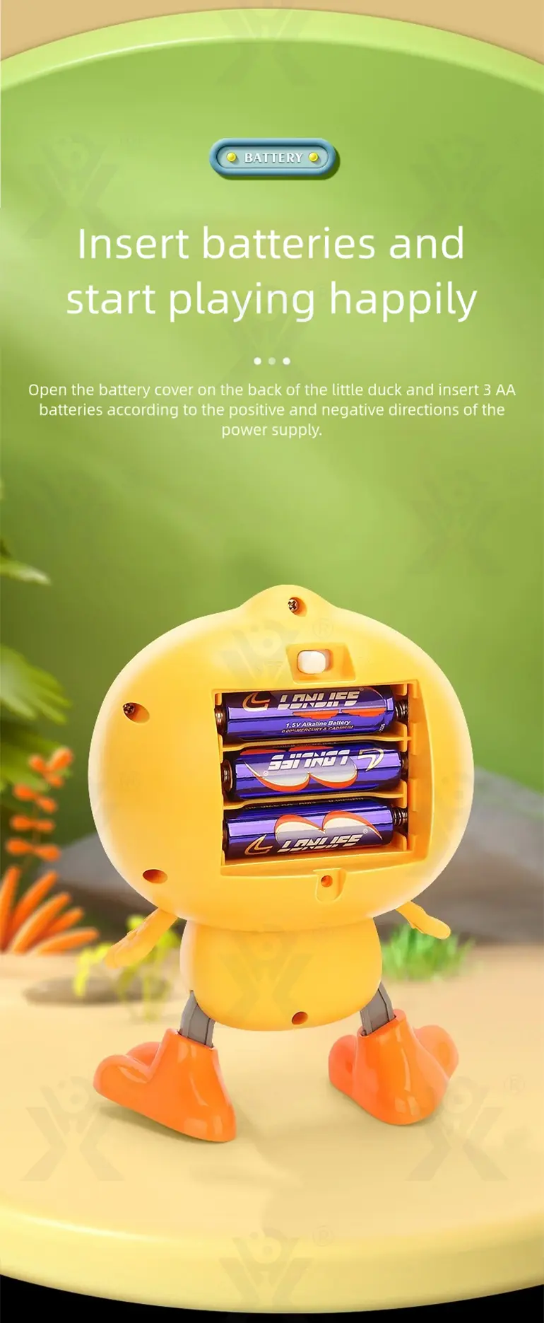 Electric Walking Duck Toy, Transformable, music, and light (TG5064123) — product detail panel 6