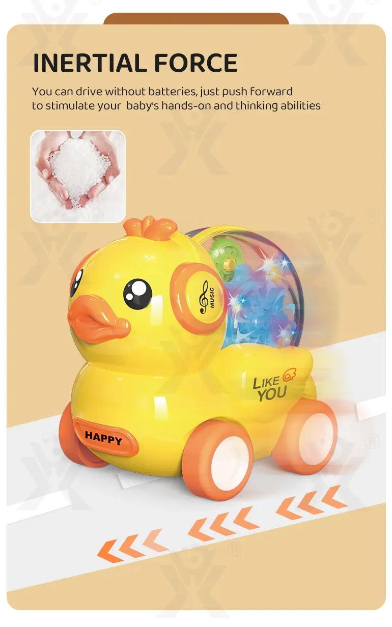 Duck Inertial Car Toy with Gear Transmission & Belt Drive for Kids (TG4206671) — product detail panel 2