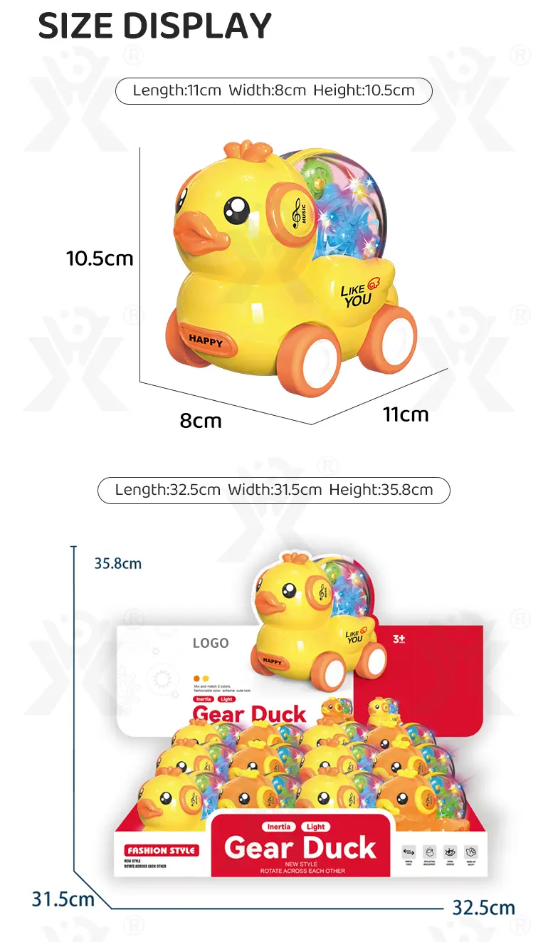 Duck Inertial Car Toy with Gear Transmission & Belt Drive for Kids (TG4206671) — product detail panel 6