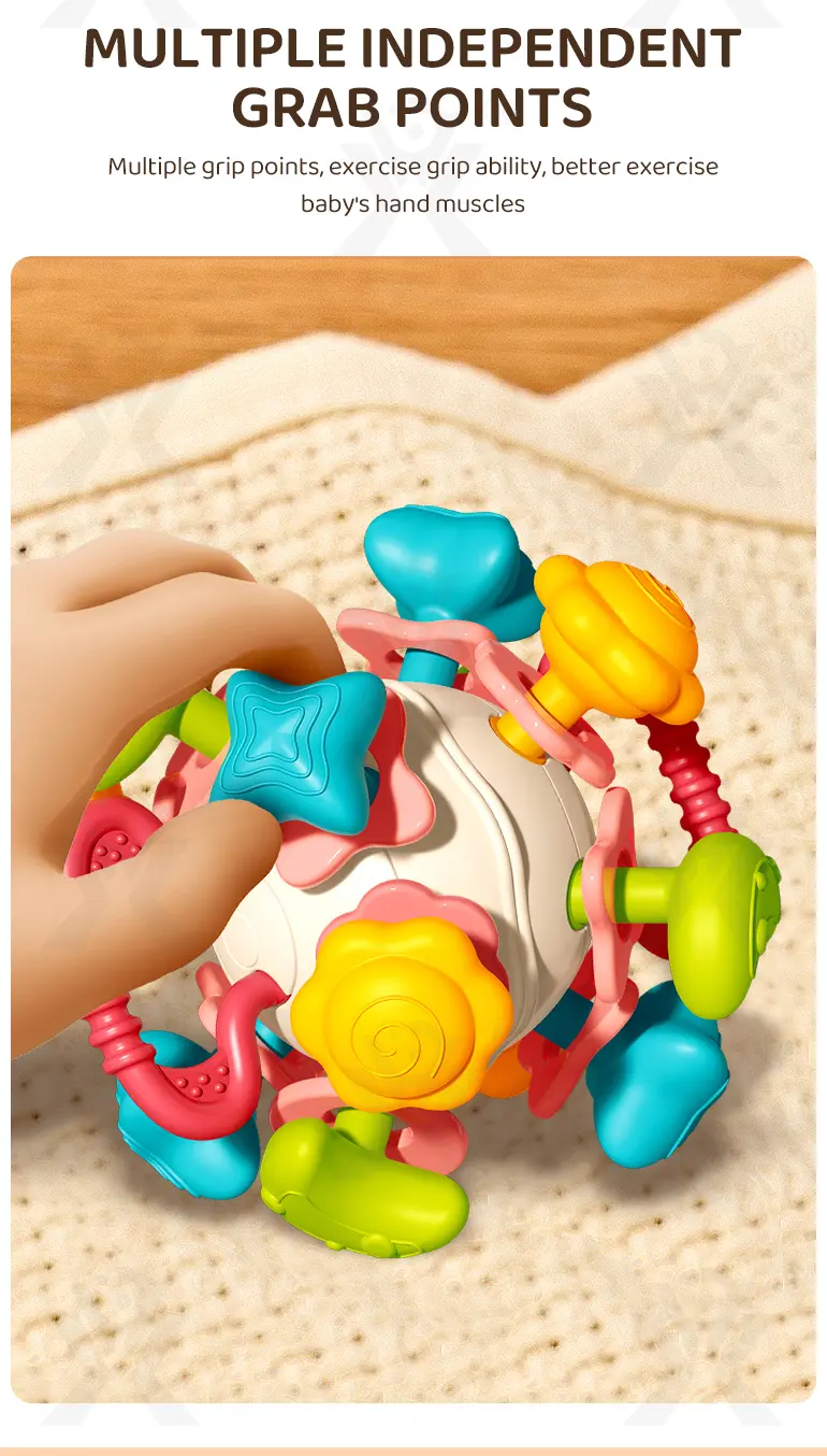 6-in-1 Baby Teether Ball Toy, Space Theme (TG4225771) — product detail panel 3