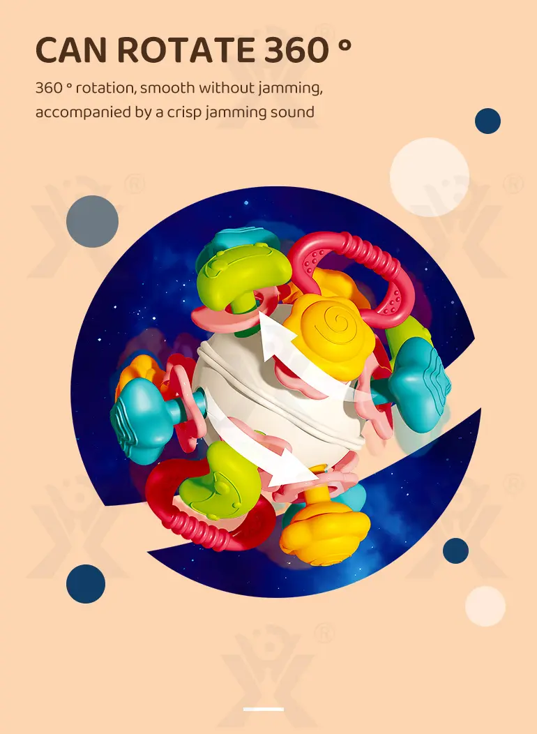 6-in-1 Baby Teether Ball Toy, Space Theme (TG4225771) — product detail panel 4