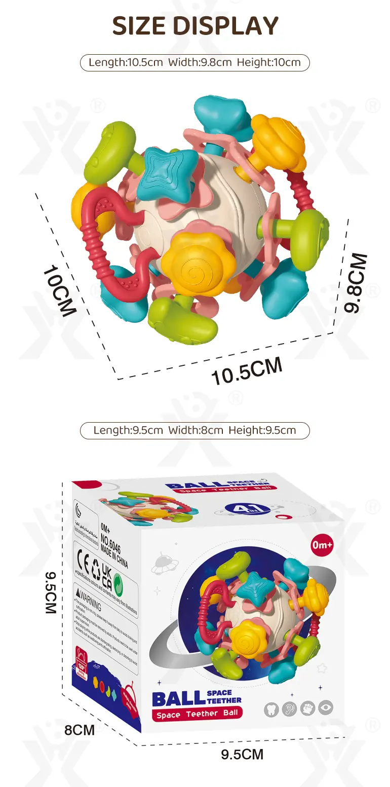 6-in-1 Baby Teether Ball Toy, Space Theme (TG4225771) — product detail panel 8