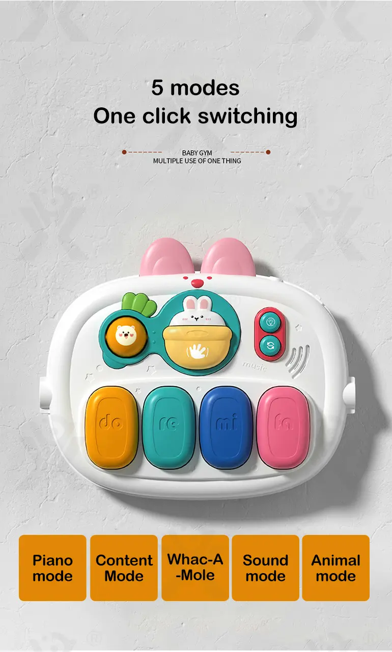 Baby Pedal Piano Play Mat, Rabbit Mat -Baby Toys Bulk Supply (TG4345906) — product detail panel 6