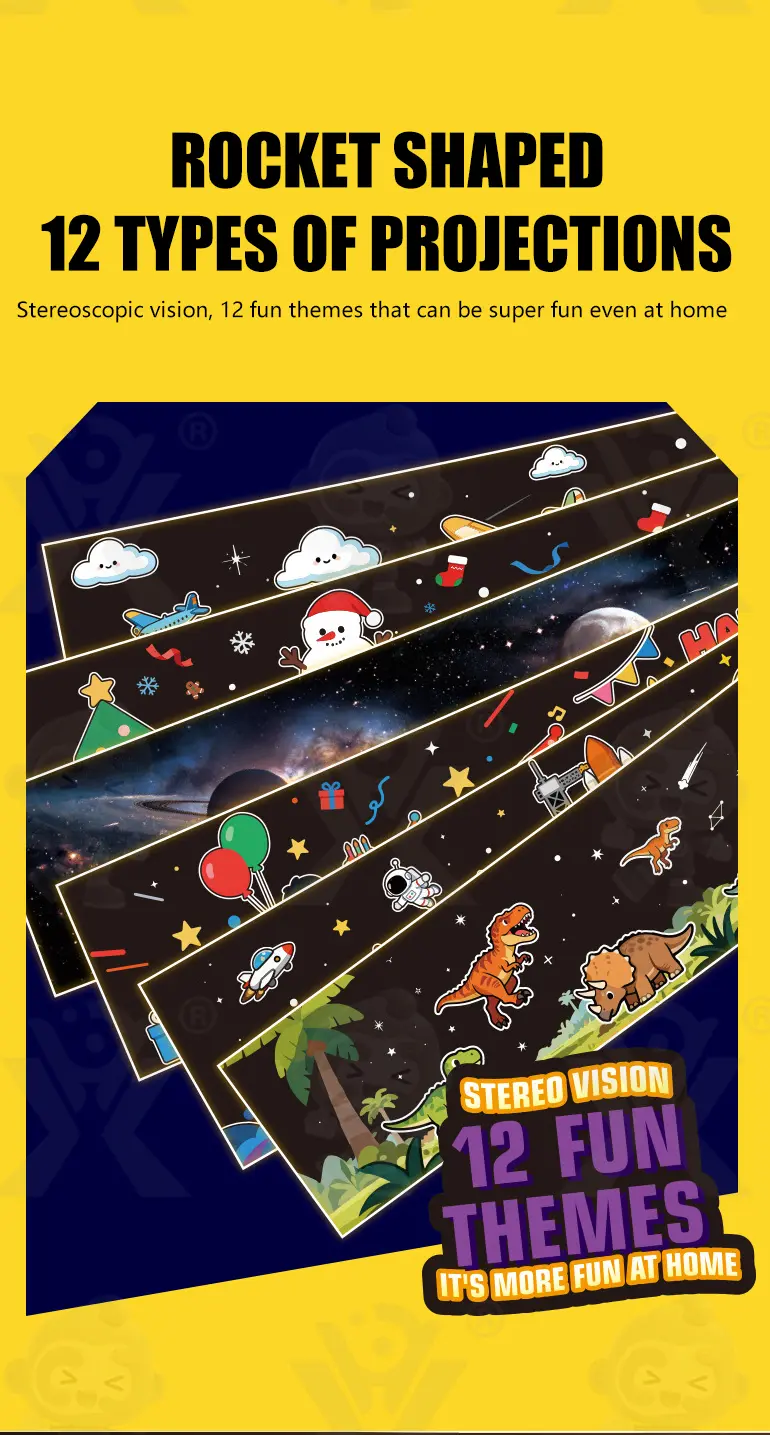 Star Projector Night Light, Space Rocket-Shaped Toy (TG5154530) — product detail panel 3