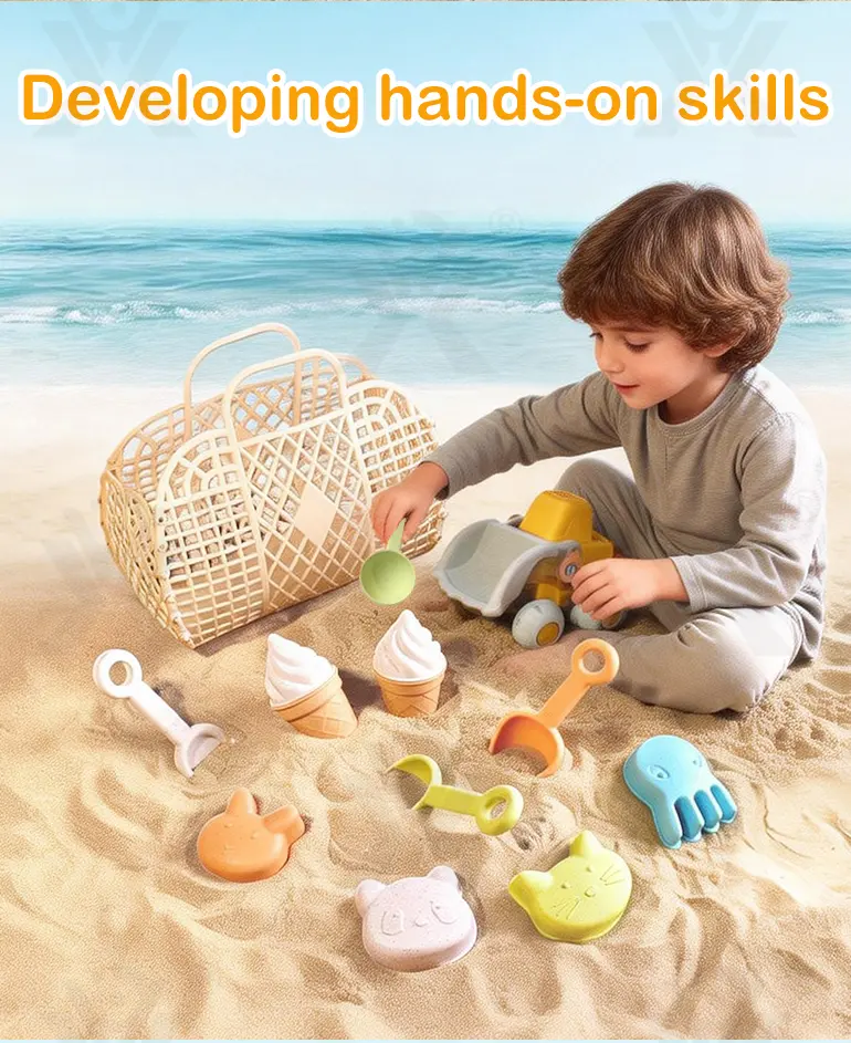 Cream Beach Basket Toy Set | Kids Sand Play Set (TG5153319) — product detail panel 2