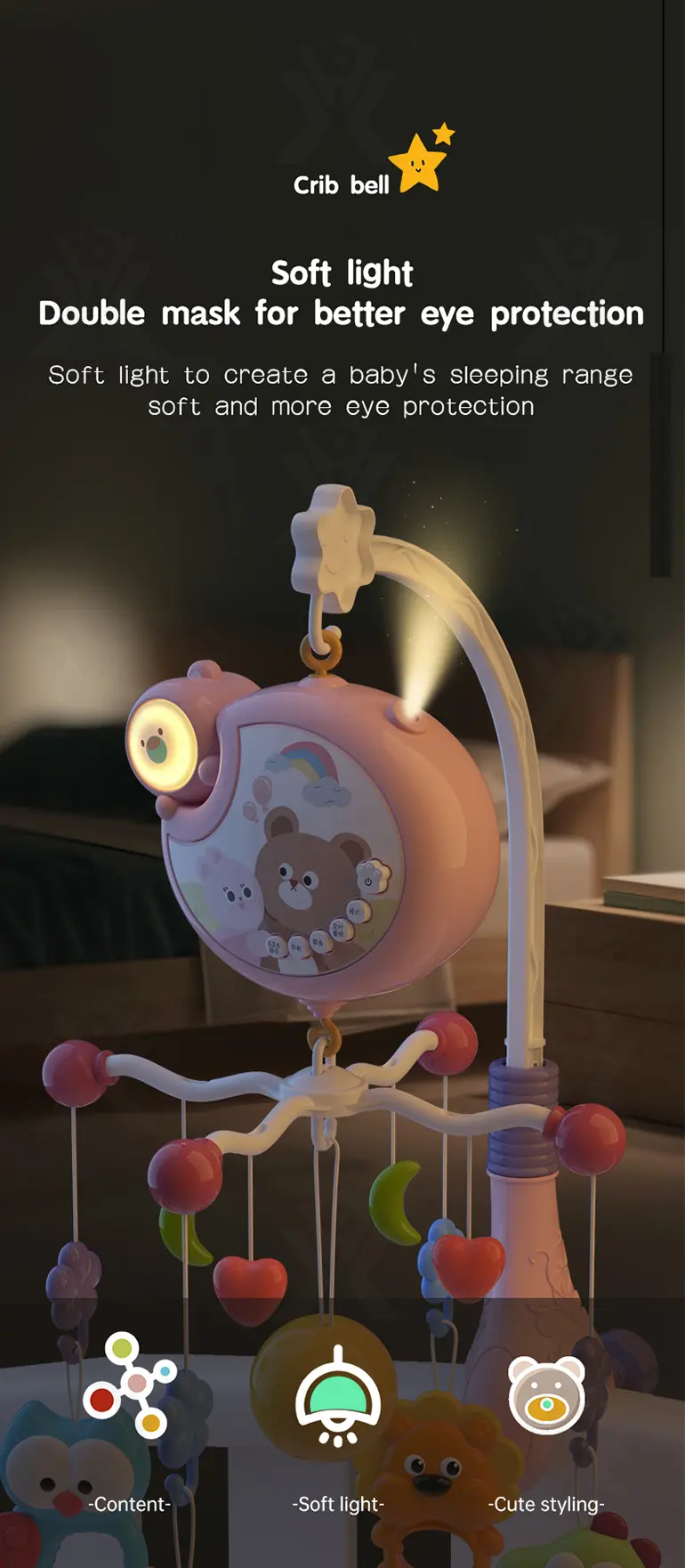 Baby Musical Crib Mobile, Educational Toys (TG4245914) — product detail panel 2
