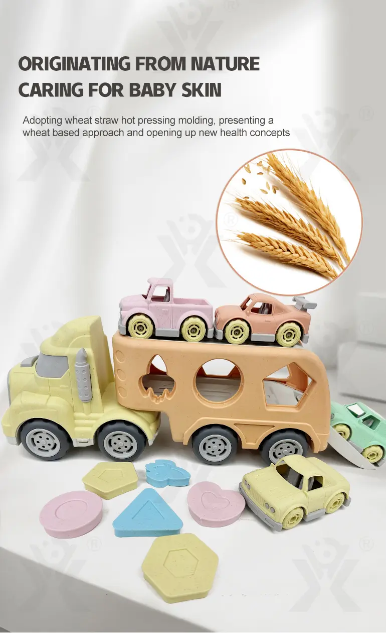 Wheat Straw Car Toy, Trailer Truck (TG4283247) — product detail panel 5