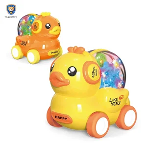 Duck Inertial Car Toy with Gear Transmission & Belt Drive for Kids
