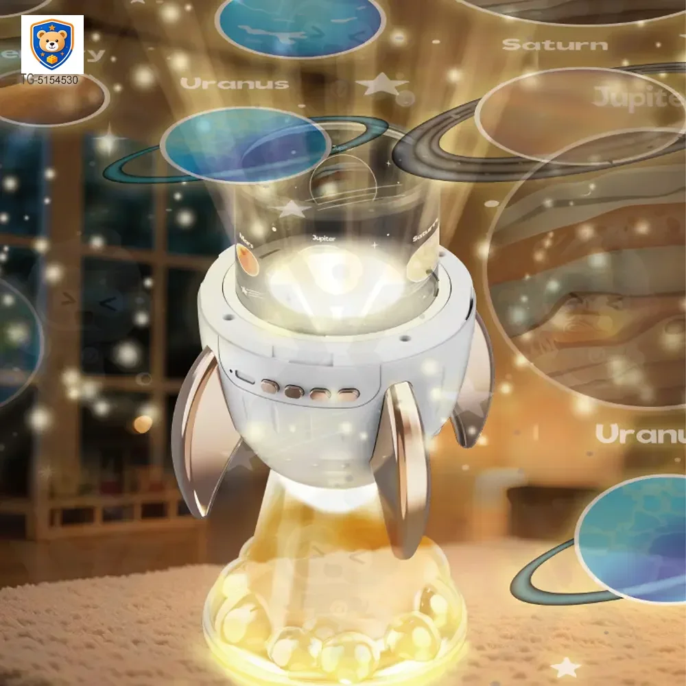 Star Projector Night Light, Space Rocket-Shaped Toy — product view 2