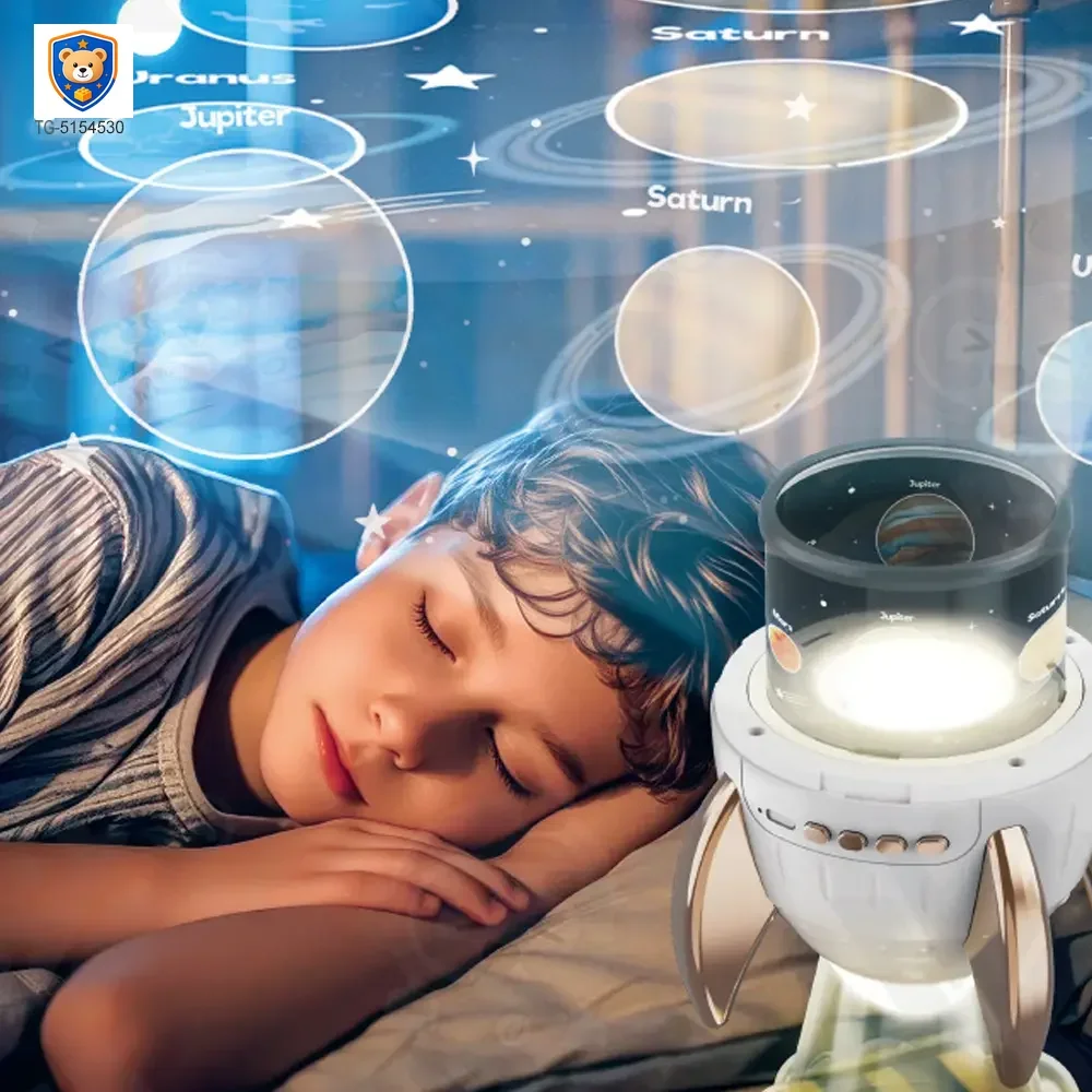 Star Projector Night Light, Space Rocket-Shaped Toy — product view 3
