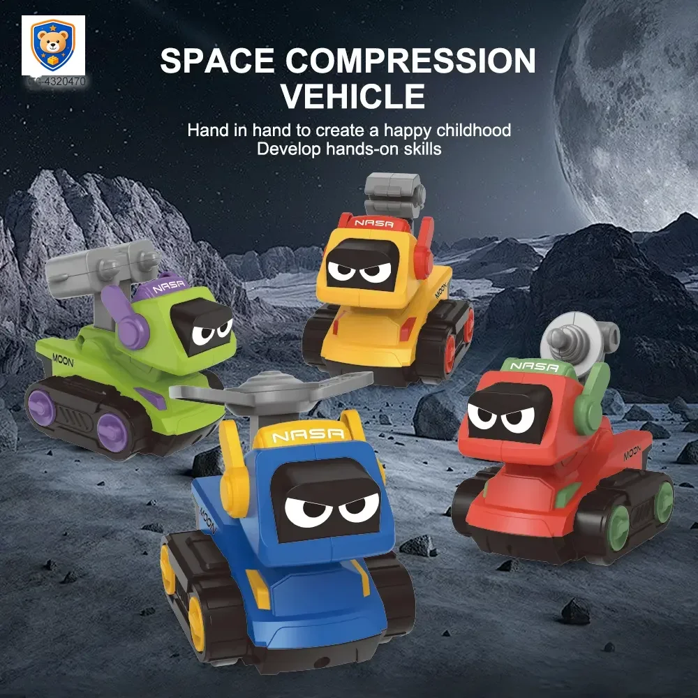 Press-and-Go Toy Car, Space Engineering Themed — product view 5