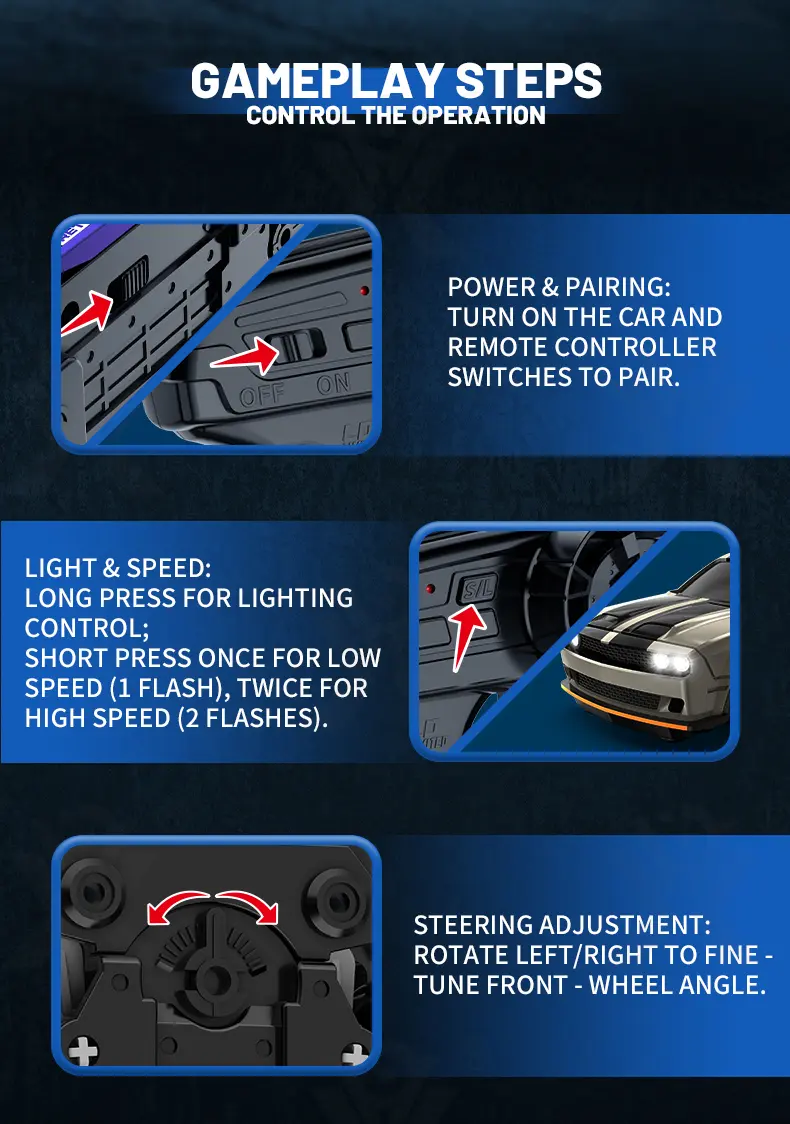 1:64 Scale Desktop Drift Car, Type-C Charging (TG4974344) — product detail panel 10