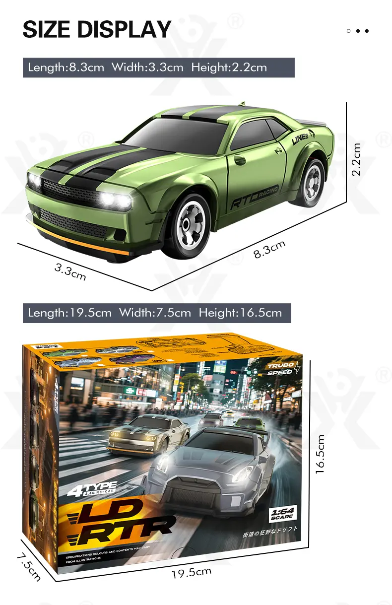 1:64 Scale Desktop Drift Car, Type-C Charging (TG4974344) — product detail panel 13