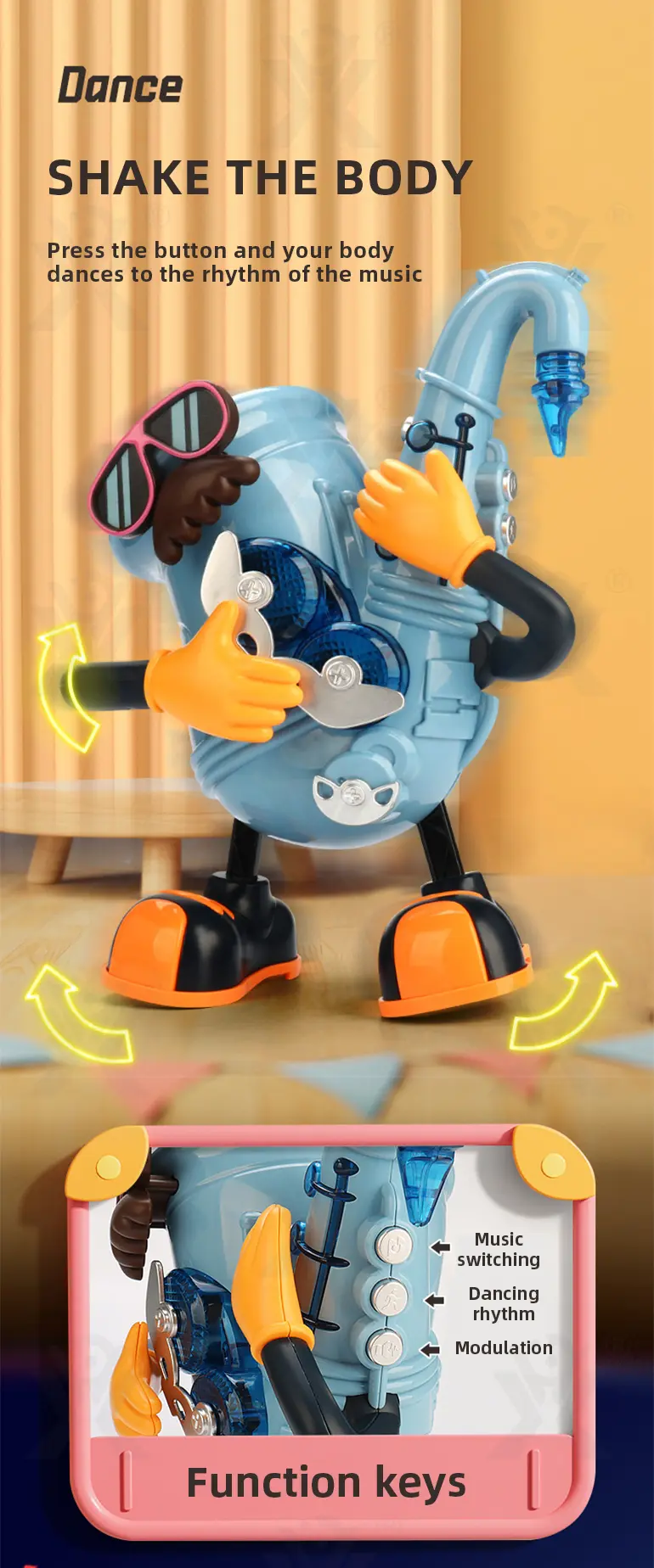 Dancing Saxophone Toy, Building the Sense of Rhythm (TG4268781) — product detail panel 2