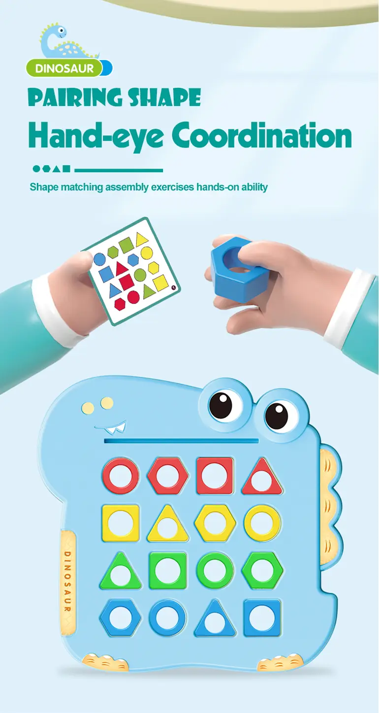 Shape Pairing Puzzle Toy, Dinosaur Outlook (TG4232591) — product detail panel 3