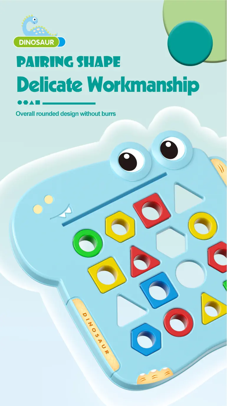 Shape Pairing Puzzle Toy, Dinosaur Outlook (TG4232591) — product detail panel 5