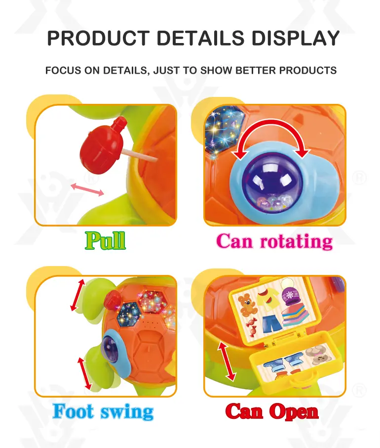 Electric Turtle Toy with Musical Light -China Toy Factory (TG1037039) — product detail panel 4