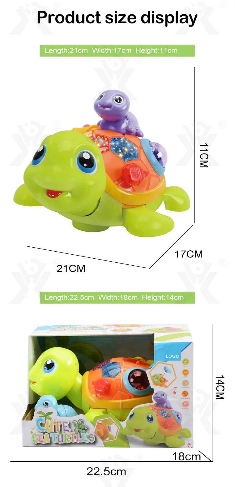 Electric Turtle Toy with Musical Light -China Toy Factory (TG1037039) — product detail panel 6