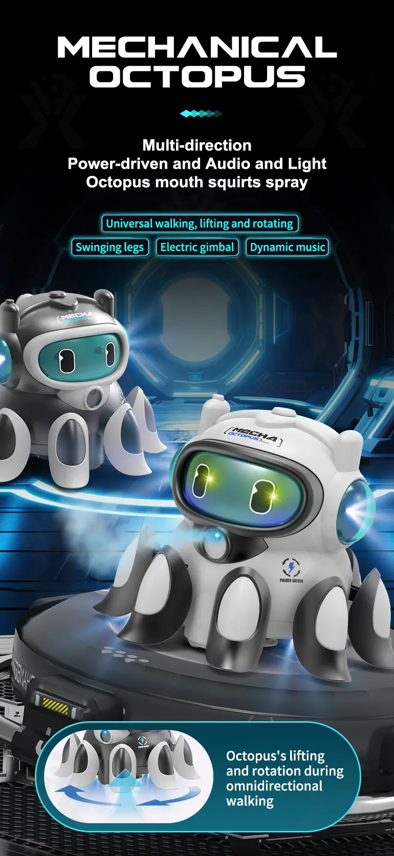 Kids Electric Mechanical Octopus Toy (TG4387778) — product detail panel 1