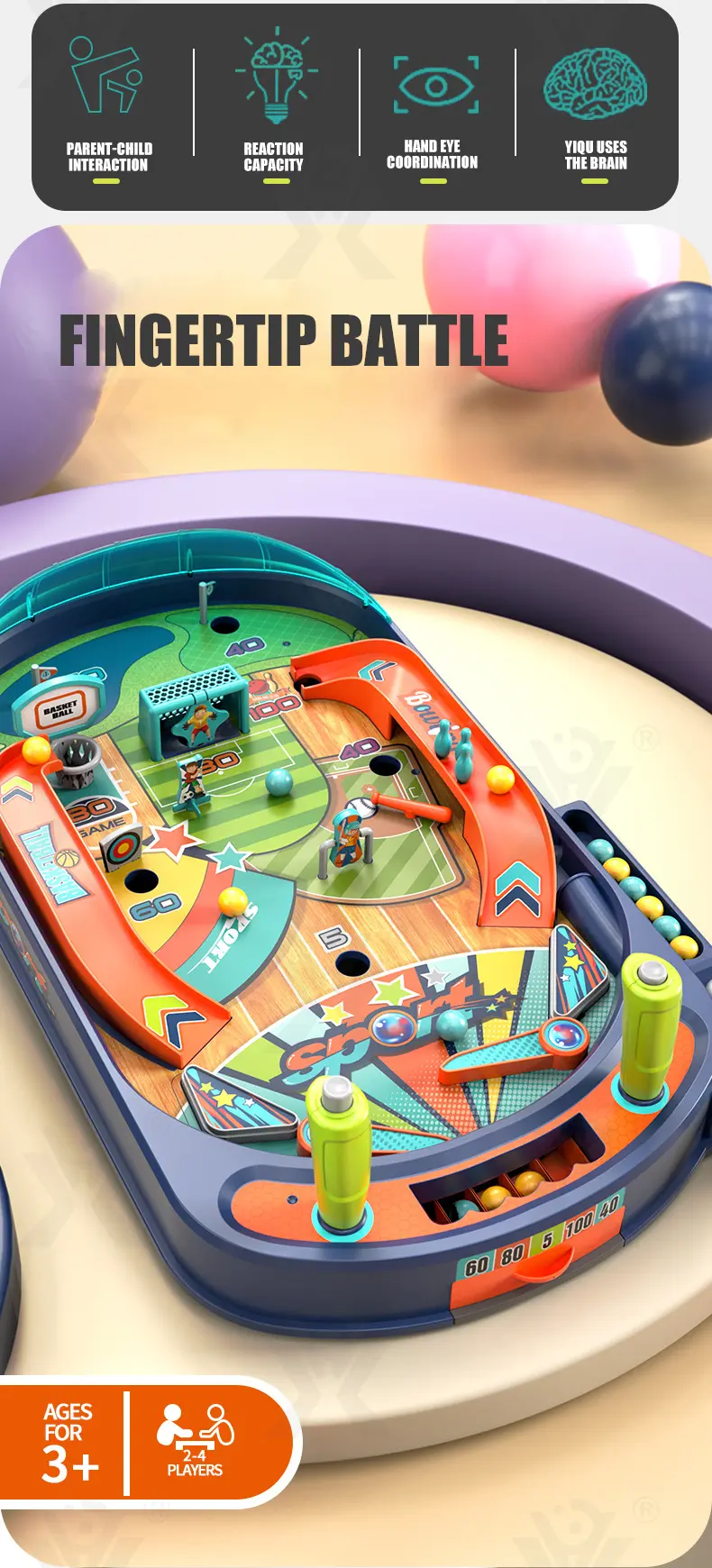 Kids Pinball Game Table Machine (TG4313919) — product detail panel 2
