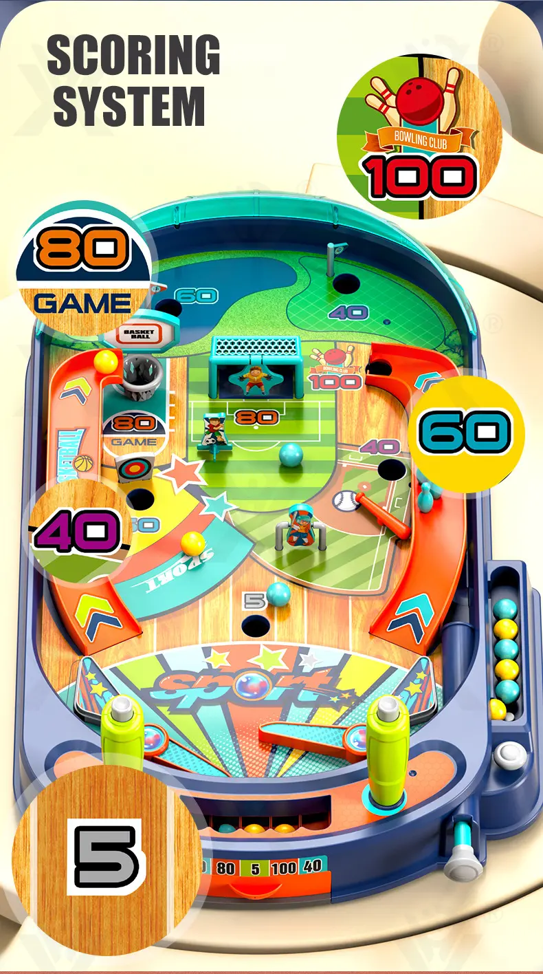 Kids Pinball Game Table Machine (TG4313919) — product detail panel 5