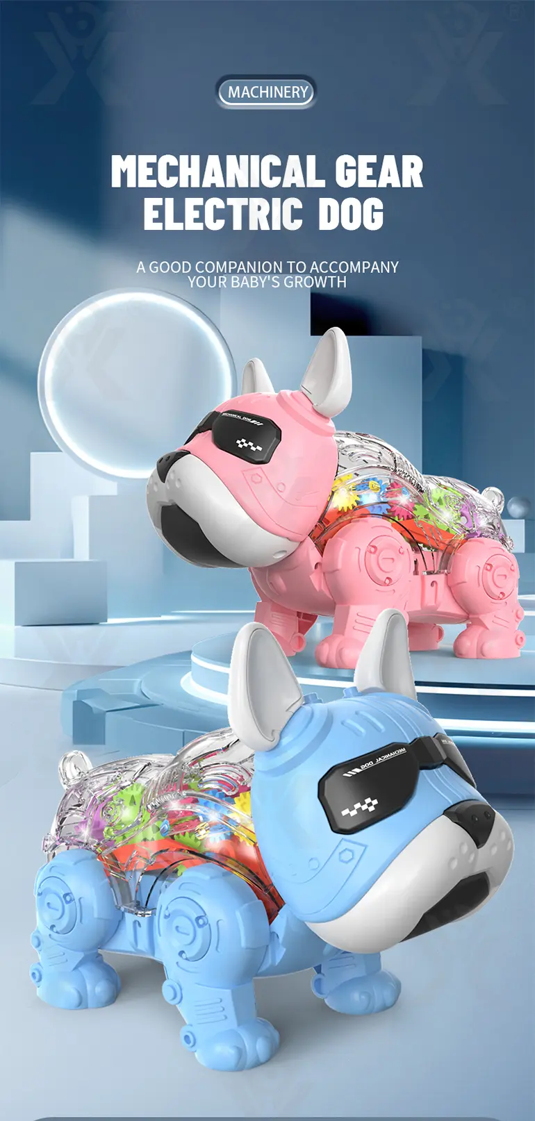Walking Robot Dog Toy, Transparent Gear Rear (TG4141679) — product detail panel 1