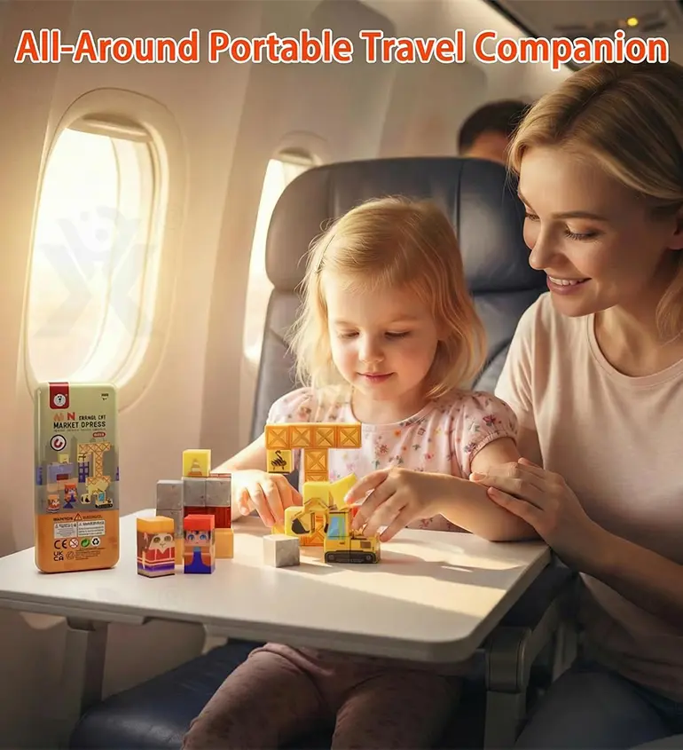 Travel Magnetic Blocks Toys, Portable Mini Size (TG5060586) — product detail panel 4