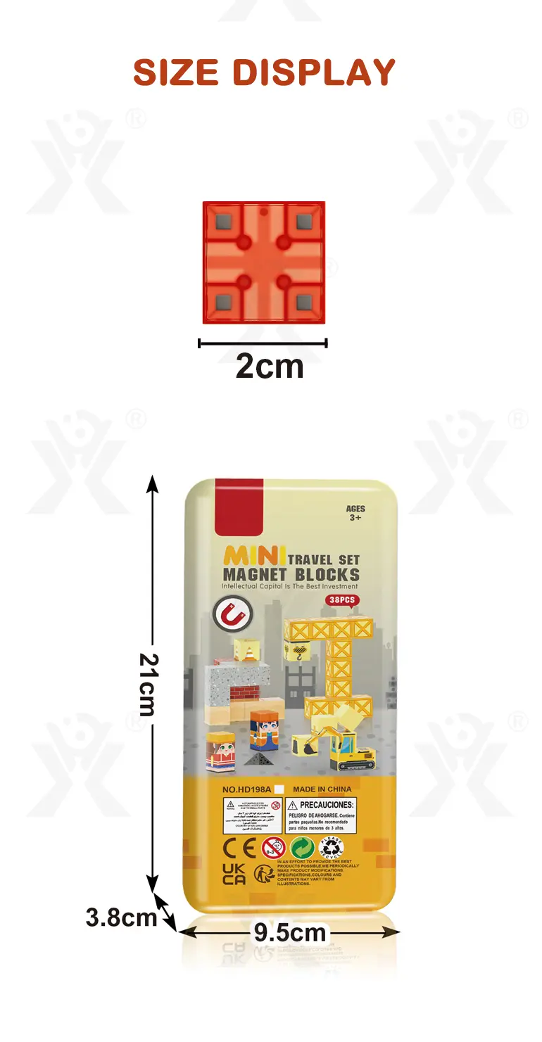 Travel Magnetic Blocks Toys, Portable Mini Size (TG5060586) — product detail panel 9