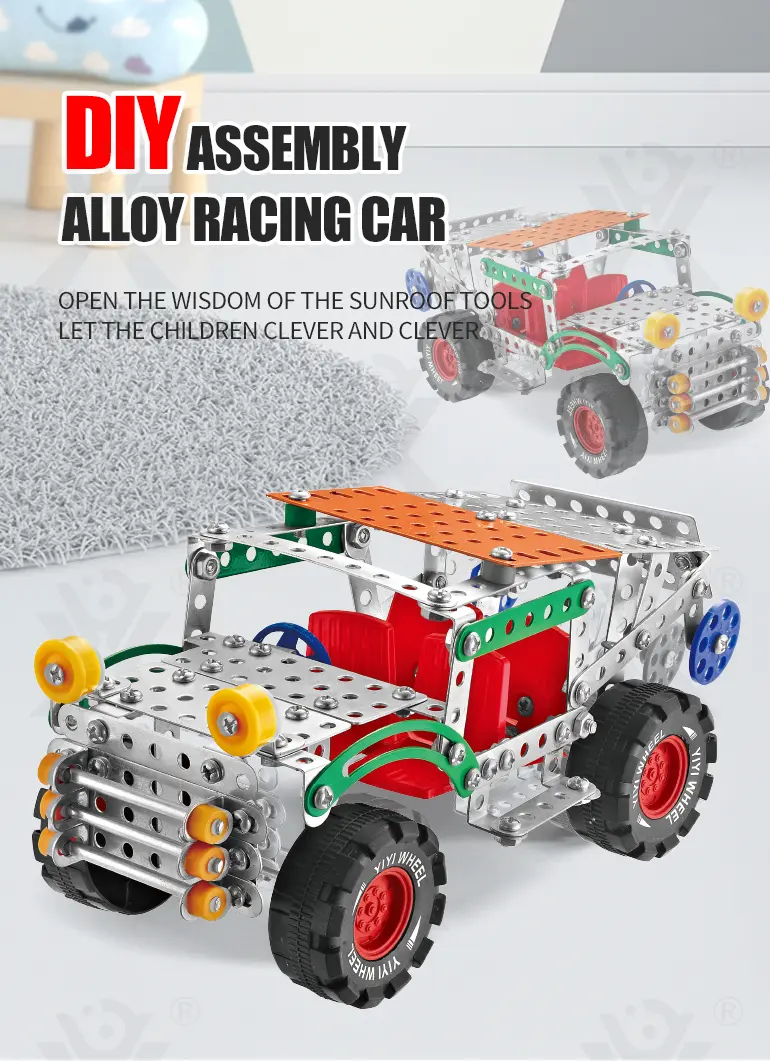 Metallic Assembly Racing Car, Metal Construction Toys Supply (TG4356801) — product detail panel 1