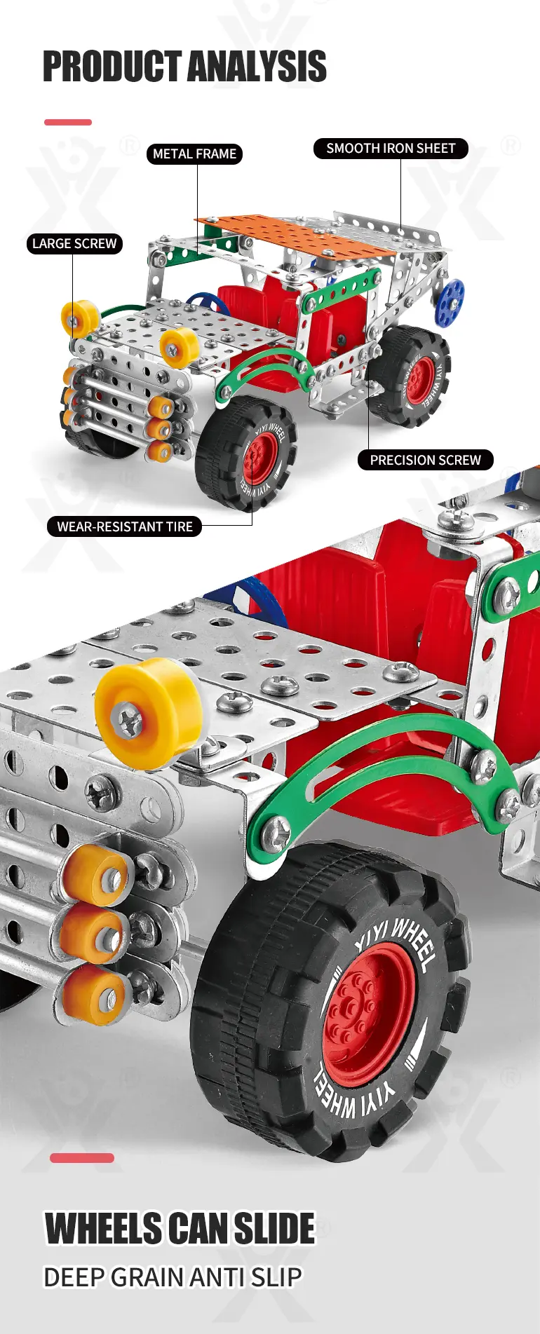 Metallic Assembly Racing Car, Metal Construction Toys Supply (TG4356801) — product detail panel 3