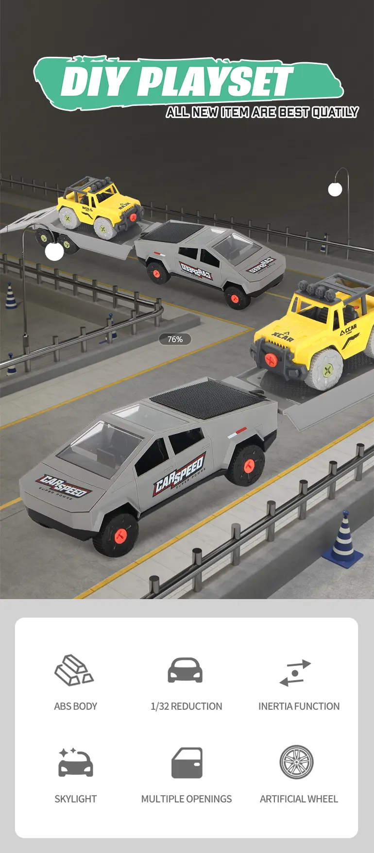 DlY Inertia Cyber Truck Toy (TG4467886) — product detail panel 1
