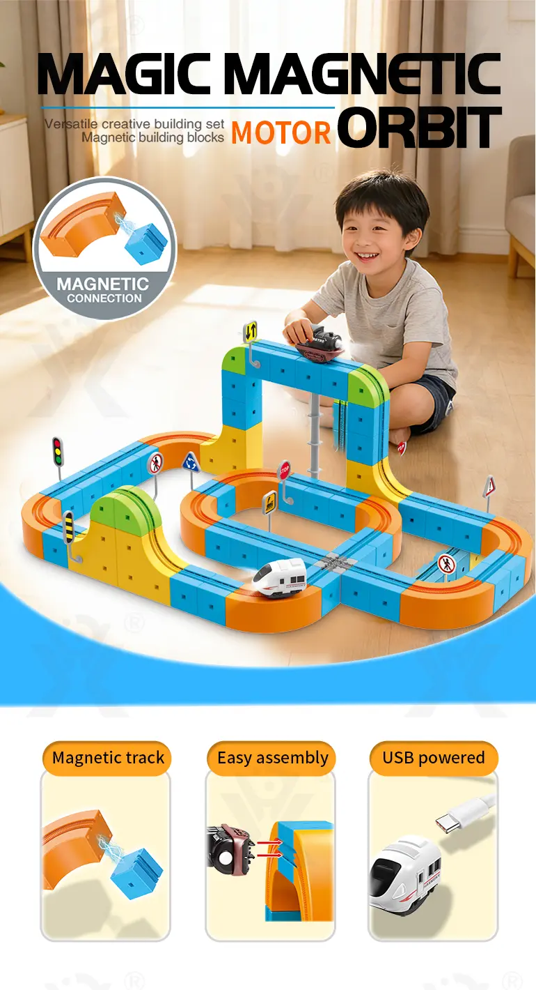 Magnetic Train Track Set, Electric Train Toy Set (TG5165768) — product detail panel 1