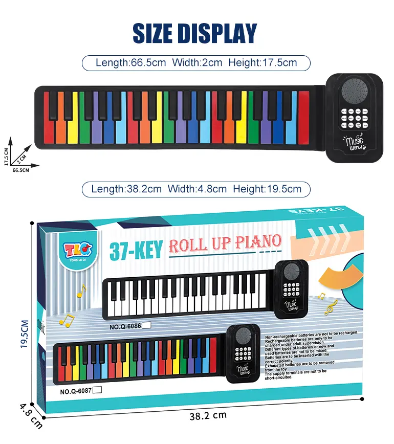 Digital Roll-Up Silicone Piano Keyboard (TG4480810) — product detail panel 10