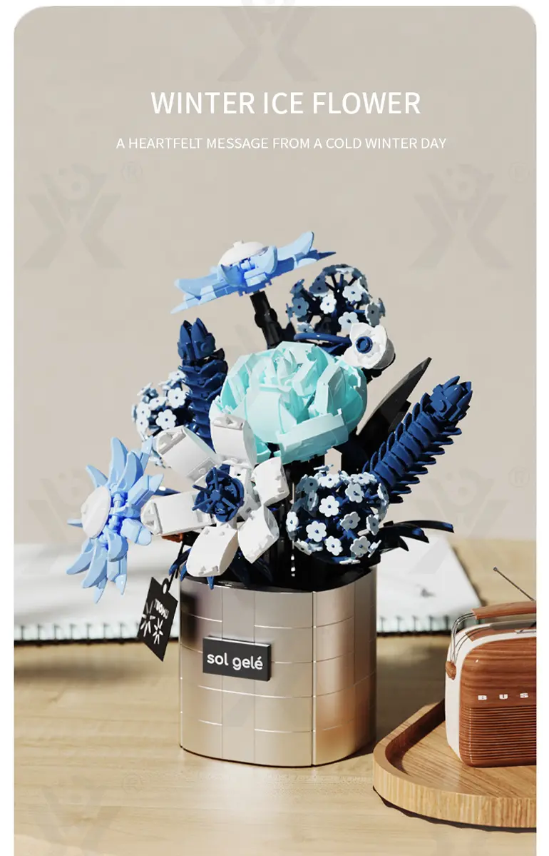 Flower Building Blocks Toy, Decor Use and Fun (TG4307317) — product detail panel 10