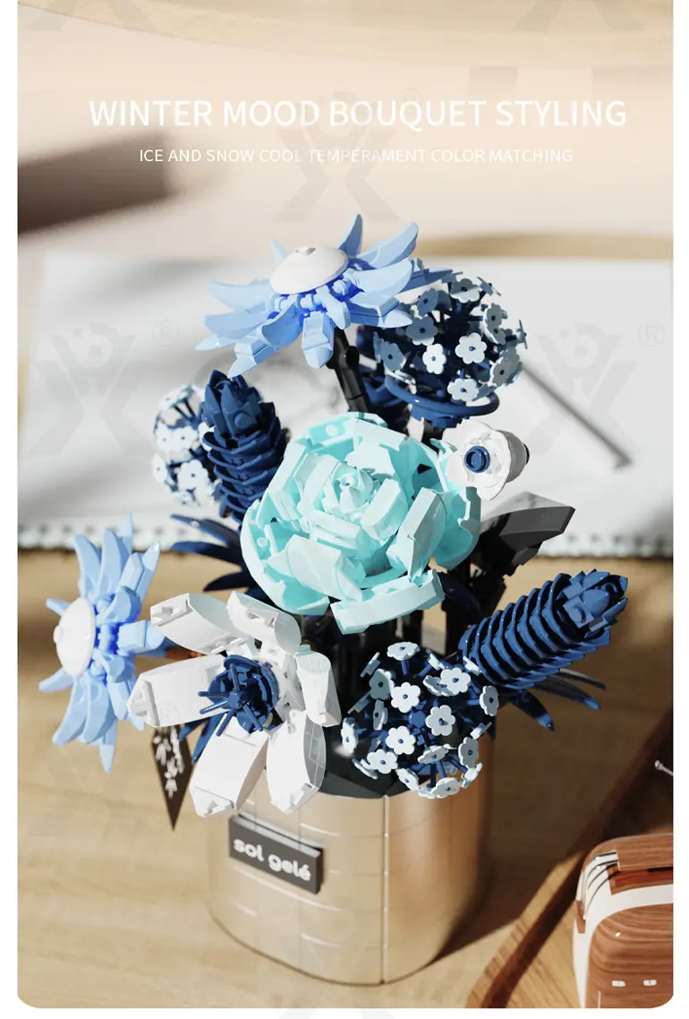 Flower Building Blocks Toy, Decor Use and Fun (TG4307317) — product detail panel 11