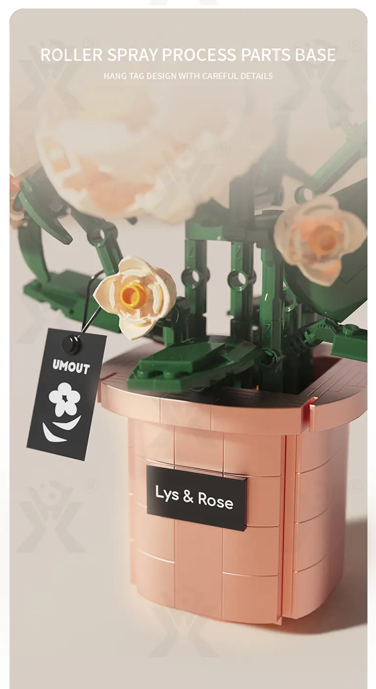 Flower Building Blocks Toy, Decor Use and Fun (TG4307317) — product detail panel 12