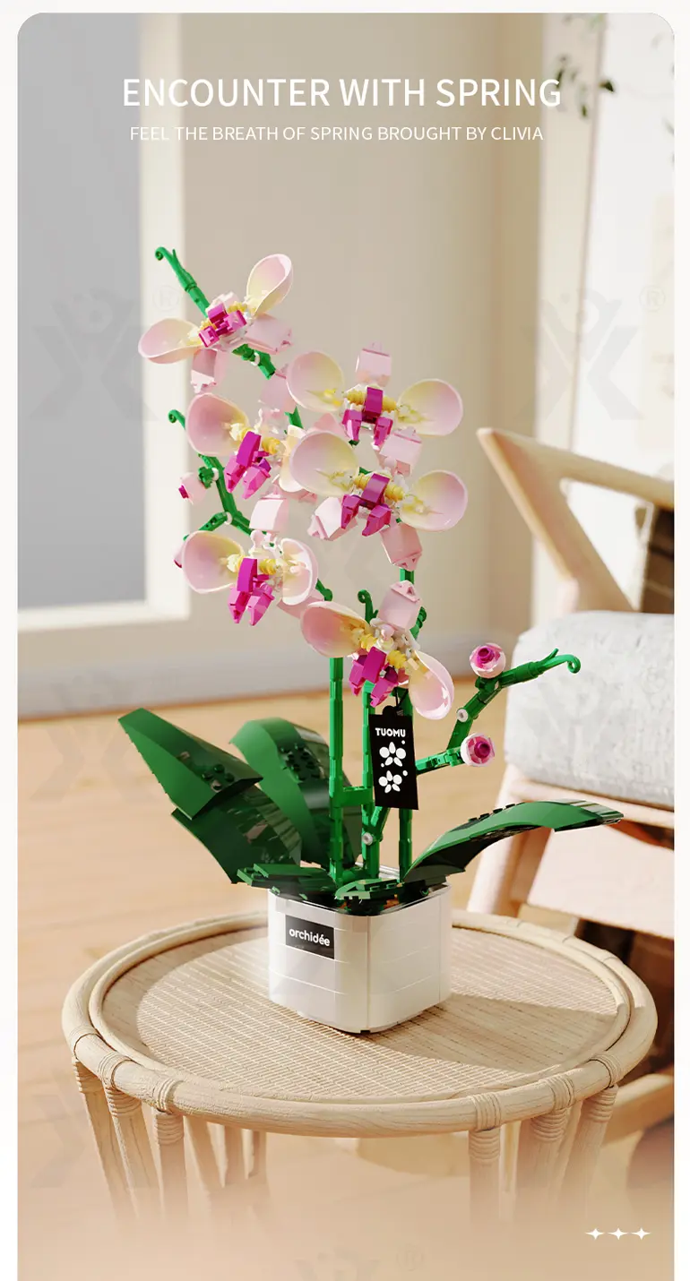 Flower Building Blocks Toy, Decor Use and Fun (TG4307317) — product detail panel 3