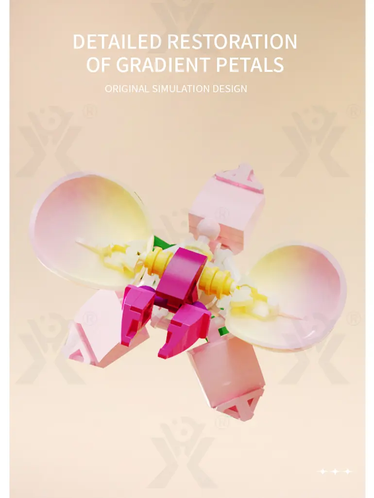 Flower Building Blocks Toy, Decor Use and Fun (TG4307317) — product detail panel 4