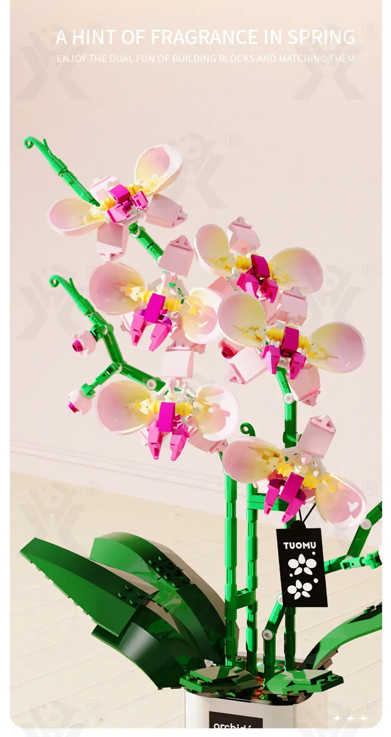 Flower Building Blocks Toy, Decor Use and Fun (TG4307317) — product detail panel 5