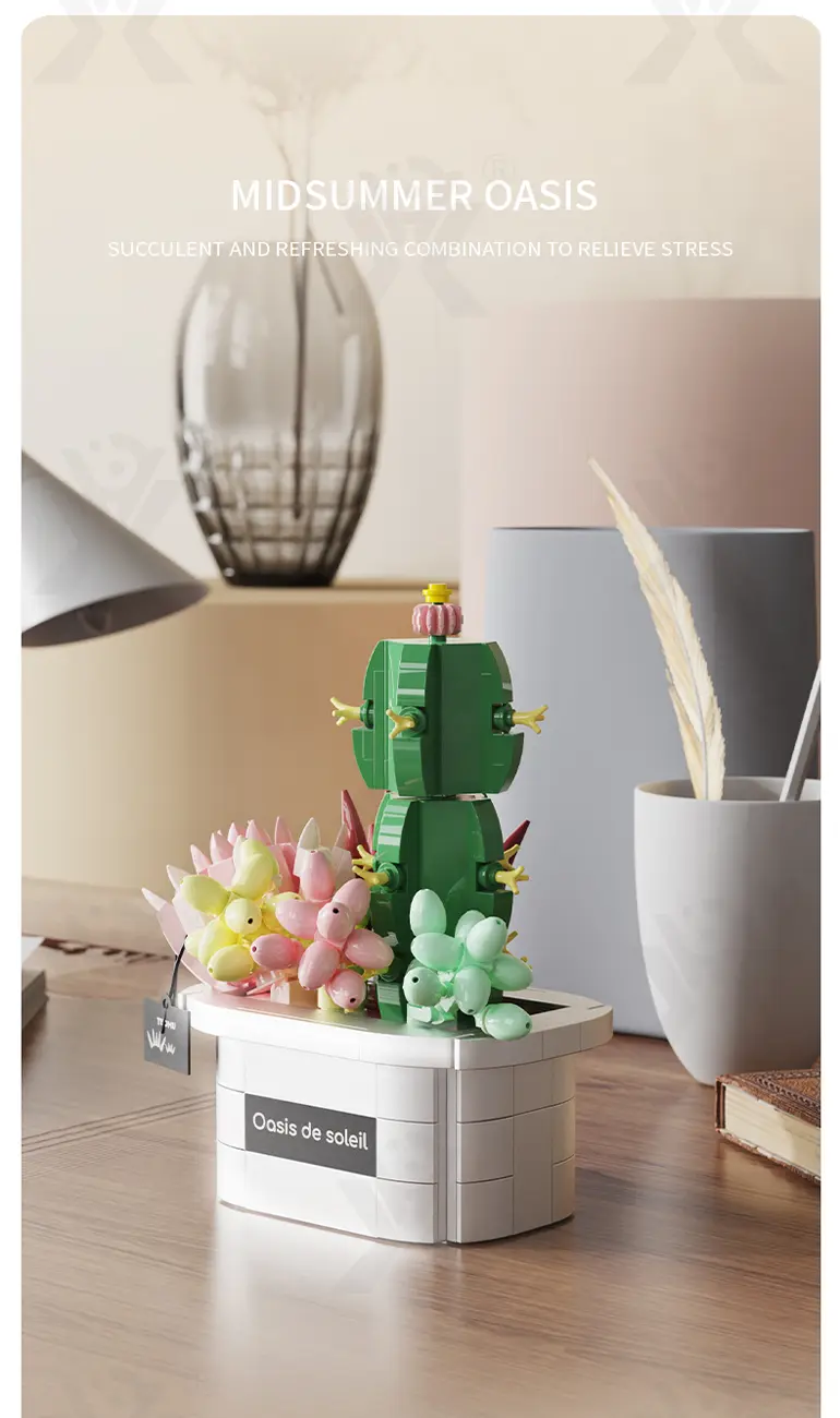 Flower Building Blocks Toy, Decor Use and Fun (TG4307317) — product detail panel 6