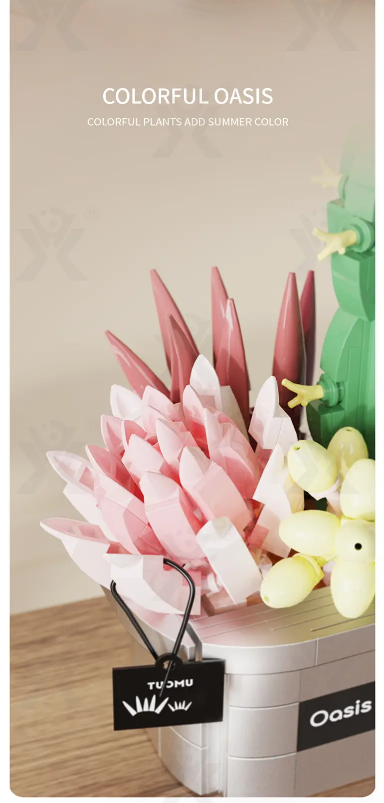 Flower Building Blocks Toy, Decor Use and Fun (TG4307317) — product detail panel 7
