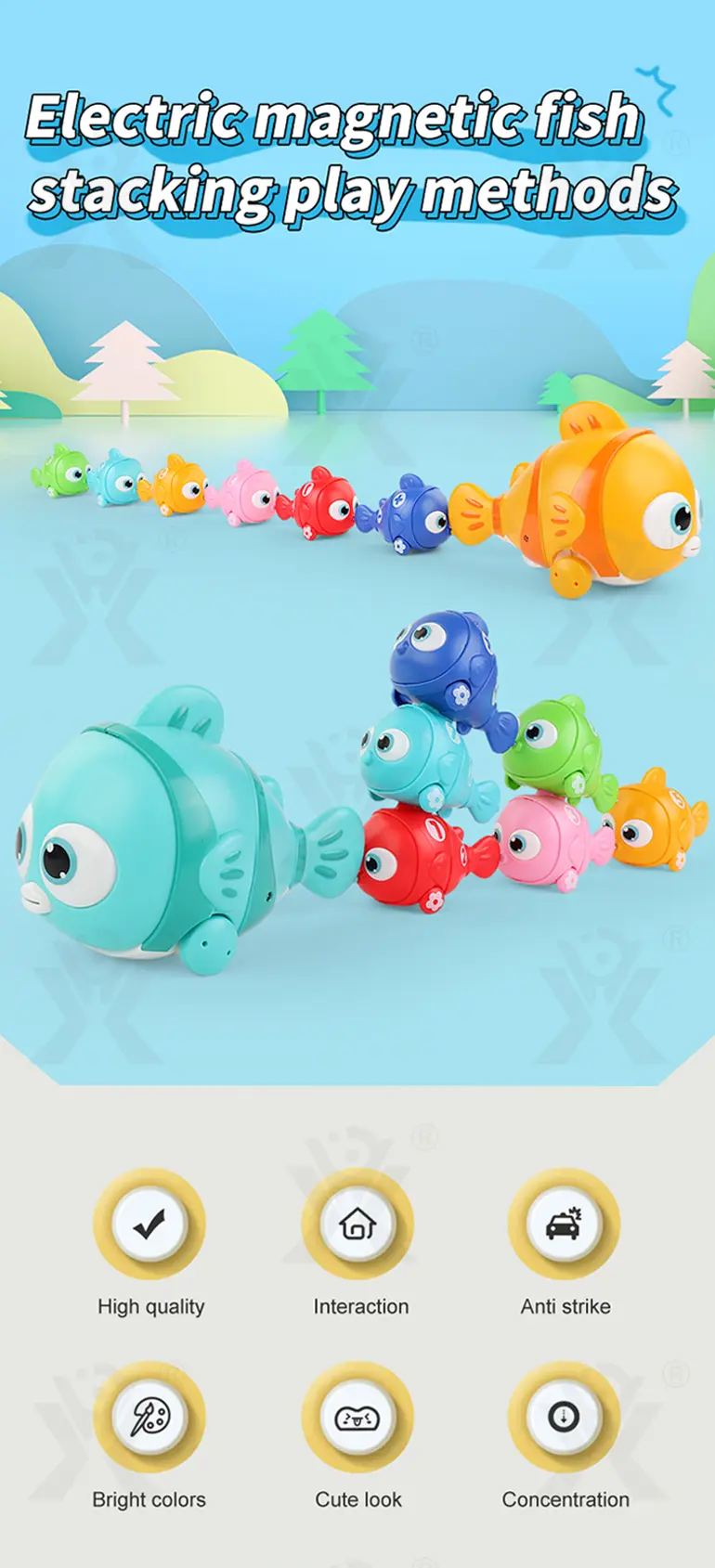 Magnetic Fishing Toy, Electric Moving Fish Bath Toys (TG4357878) — product detail panel 1