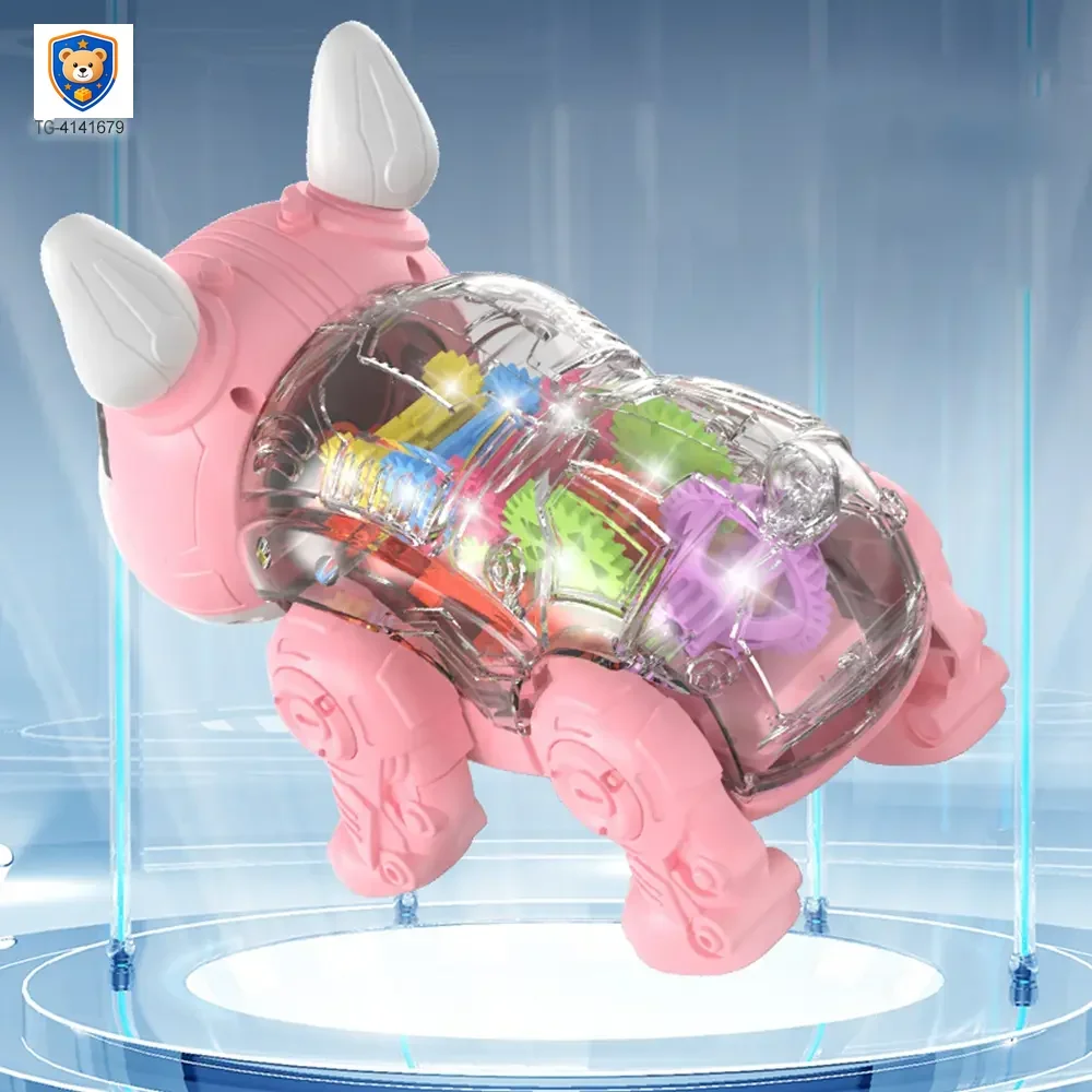 Walking Robot Dog Toy, Transparent Gear Rear — product view 2
